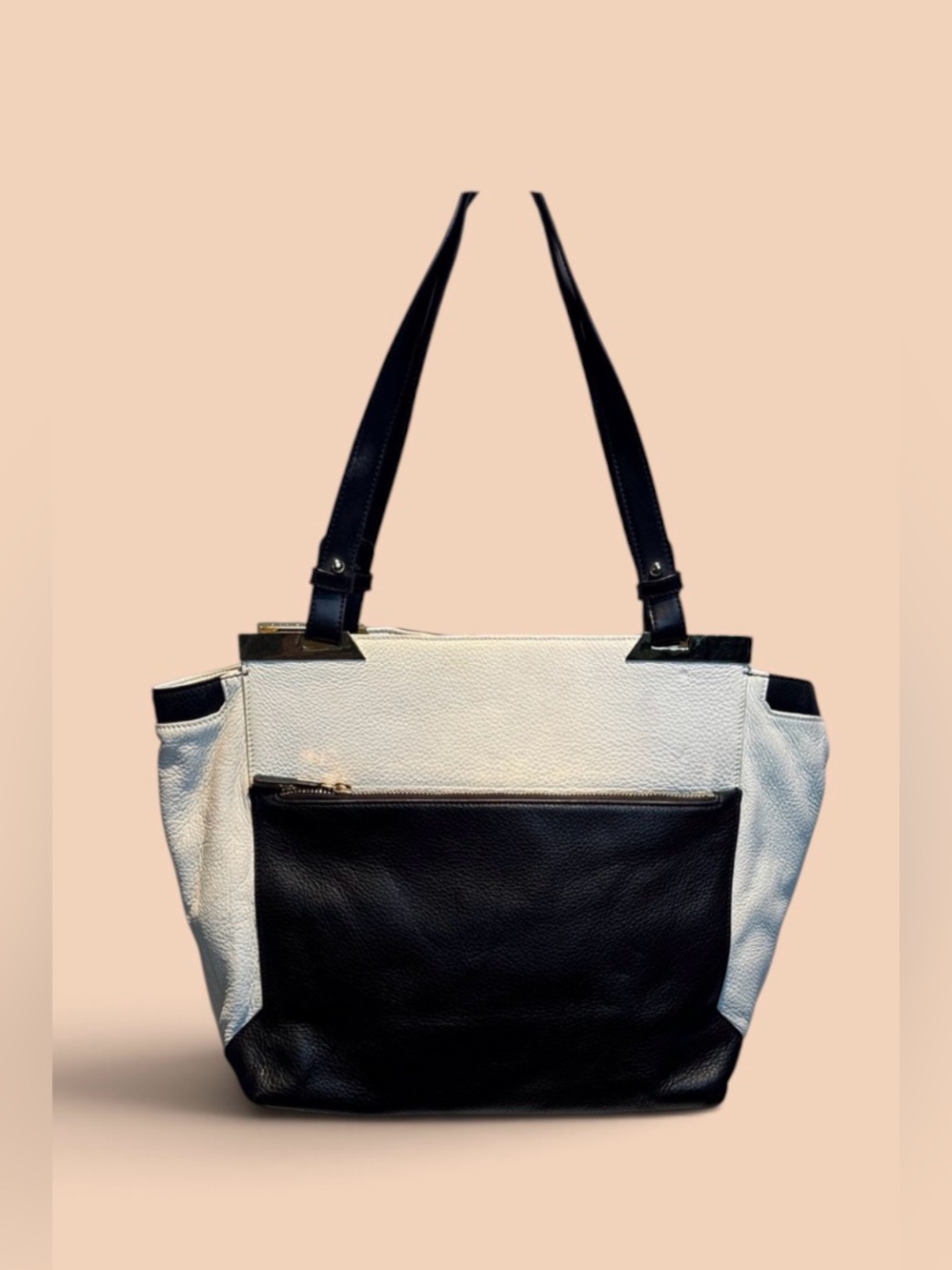 Vince Camuto Black and White Tote Bag